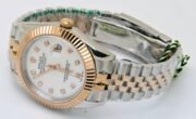 Rolex Date Just Mother Of Pearl White Swiss Automatic Watch - Image 6