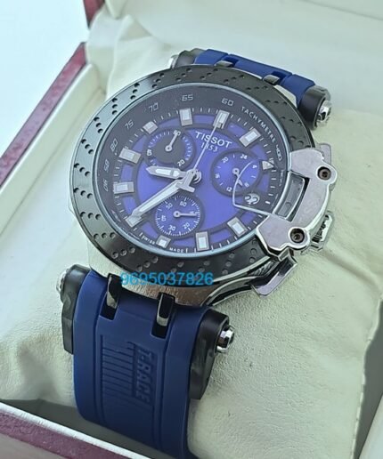 Tissot T-Race Chronograph Blue Rubber Strap Watch