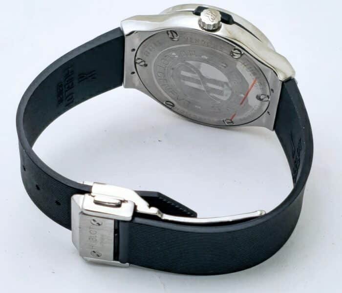 Hublot Classic Fusion Steel Diamond Black Rubber Strap Ladies Watch - Image 7