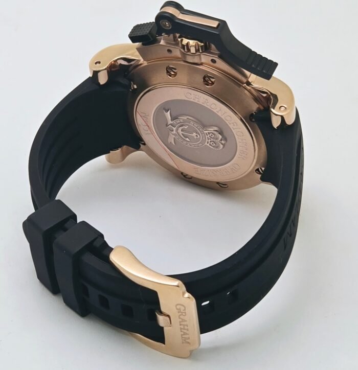 Graham Chronofighter Oversize Blue Rubber Strap Watch - Image 7