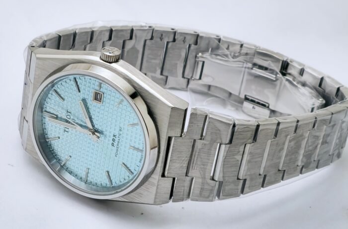 Tissot Prx Powermatic 80 Steel Ice-Blue Swiss Automatic Watch - Image 6