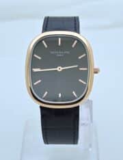 Patek Philippe Golden Ellipse Leather Strap Swiss ETA Valjoux Automatic Watch - Image 2
