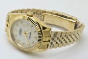 Rolex Date Just Mother Of Pearl White Golden Swiss Automatic Watch - Image 6