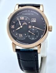 A. Lange & Shone Grand Lange 1 Moon Phase Rose Gold Black Swiss Automatic Watch - Image 2