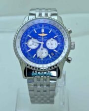 Breitling Navitimer Chronograph Blue Steel Watch - Image 2