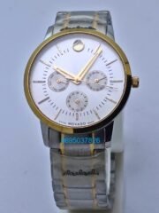 Movado Day Date GMT Chronograph White Dual Tone Watch - Image 2