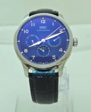 I W C Portugieser Perpetual Calendar Blue Swiss Automatic Watch - Image 2