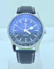 Breitling Navitimer GMT Black Leather Strap Swiss Automatic Watch - Image 2