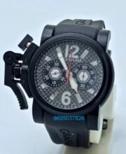 Graham Oversize Black Rubber Strap Watch - Image 2