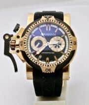 Graham Chronofighter Oversize Blue Rubber Strap Watch - Image 2