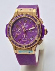 Hublot Big Bang Purple Rubber Strap Ladies Watch - Image 2