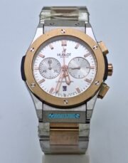 Hublot Classic Fusion Chronograph Dual Tone White Watch - Image 2