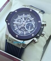 Hublot Big Bang King Blue Ceramic Bezel Rubber Strap Watch