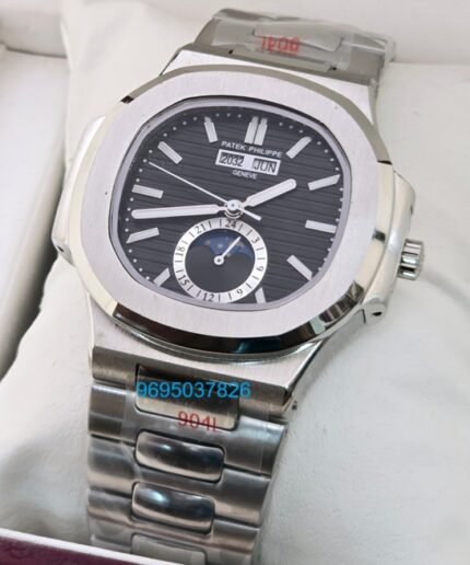 Patek Philippe Nautilus Annual Calendar Black Steel Swiss