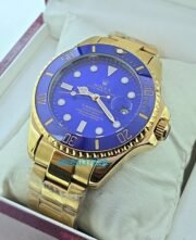 Rolex Submariner Blue Full Gold Swiss Automatic Watch