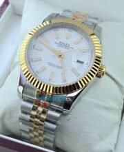 Rolex Date-Just White Dual Tone Swiss Automatic Watch