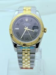 Rolex Date-Just Roman Mark Grey Dual Tone Swiss ETA Automatic 2836 Valjoux Movement Watch - Image 2