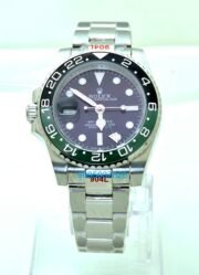 Rolex GMT Master II Destro Left-Handed Oyster Bracelet Swiss ETA 7750 Valjoux Movement Watch - Image 2