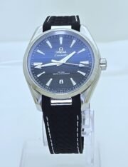 OMEGA SEAMASTER AQUA TERRA BLACK RUBBER STRAP SWISS AUTOMATIC WATCH - Image 2