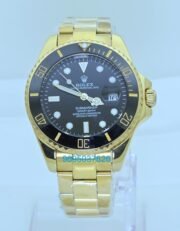 Rolex Submariner Black Dial Gold Bracelet Swiss Automatic Watch - Image 2