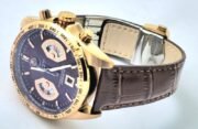 Tag Heuer Grand Carrera Calibre 17 Rose Gold Leather Strap Watch - Image 6