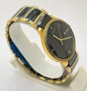 Rado Jubile Diamond Bezel Gold Black Bracelet Watch - Image 5