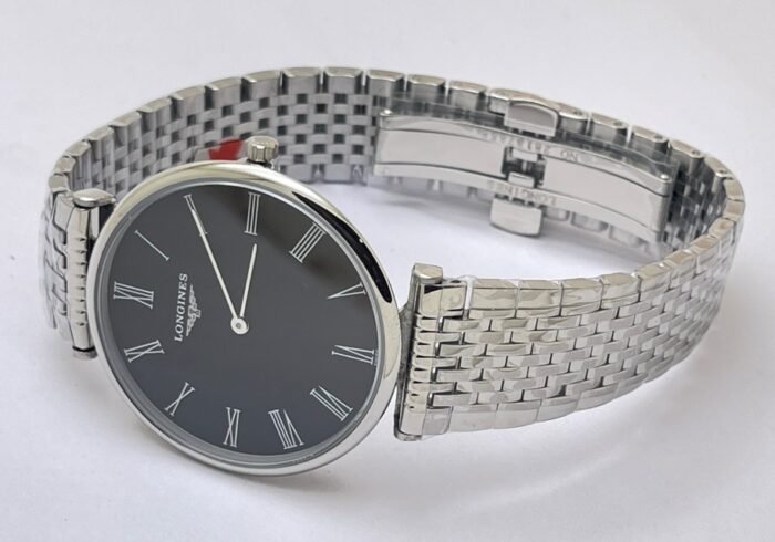 Longines Elegance La Grande Black Steel Watch - Image 6