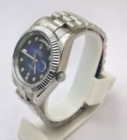 Rolex Day-Date Diamond Mark Blue Steel Swiss Automatic Watch - Image 4