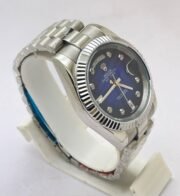 Rolex Day-Date Diamond Mark Blue Steel Swiss Automatic Watch - Image 5