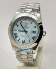 Rolex Day-Date Roman Mark Ice-Blue Swiss Automatic Watch - Image 2
