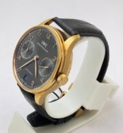 I W C Portuguese 7 Days Power Resrve Swiss Rose Gold Grey ETA 7750 Valjoux Automatic Movement Watch - Image 4