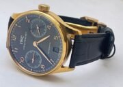 I W C Portuguese 7 Days Power Resrve Swiss Rose Gold Grey ETA 7750 Valjoux Automatic Movement Watch - Image 6