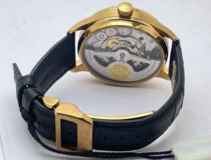 I W C Portuguese 7 Days Power Resrve Swiss Rose Gold Grey ETA 7750 Valjoux Automatic Movement Watch - Image 7