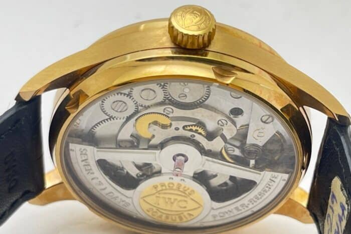I W C Portuguese 7 Days Power Resrve Swiss Rose Gold Grey ETA 7750 Valjoux Automatic Movement Watch - Image 8