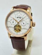 Jaeger Le Coultre Master Grande Tradition Tourbillon Cylindrique Quantieme White Perpetuel Swiss ETA Automatic Watch - Image 2