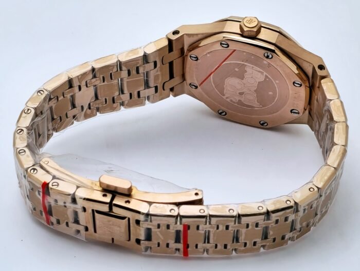Audemars Piguet Royal Oak Diamond Blue Rose Gold Ladies Watch - Image 6