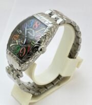Franck Muller Crazy Hours Croco Black Steel Swiss Automatic Watch - Image 4