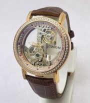 Corum Bubble Golden Bridge Diamond Bezel Round Swiss Automatic Watch - Image 2