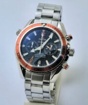 Omega Seamaster Planet Ocean Black Dial Orange Bezel Steel Watch - Image 2