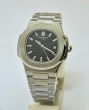 Patek Philippe Nautilus Steel Black Swiss Automatic Watch - Image 2