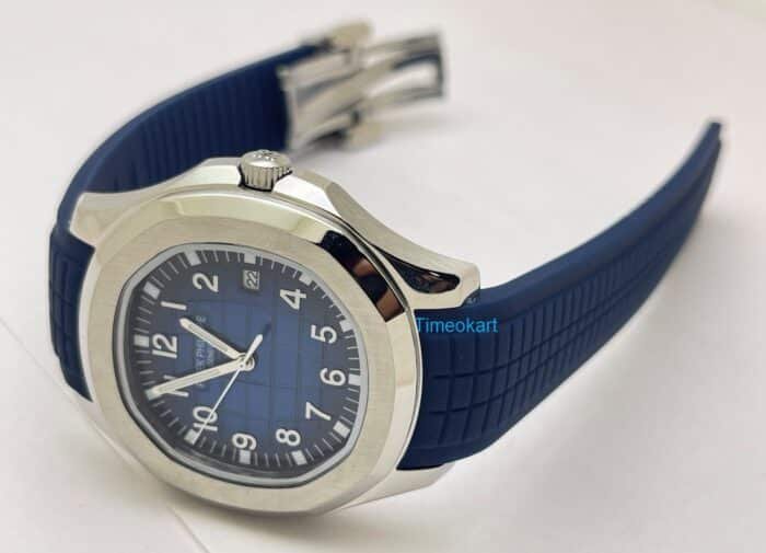 Patek Philippe Aquanaut Blue Rubber Strap Swiss Automatic Watch - Image 6