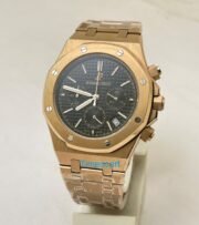 Audemars Piguet Chronometer Rose Gold Black Watch - Image 2