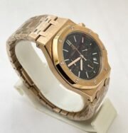 Audemars Piguet Chronometer Rose Gold Black Watch - Image 5
