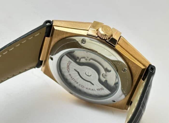 Omega Constellation Rose Gold Black Strap Swiss Automatic Watch - Image 8