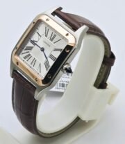 Cartier Santos Dumont White Small Leather Strap Watch - Image 4