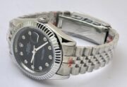Rolex Date-Just Diamond Mark Black Steel Swiss Automatic Watch - Image 6
