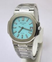 Patek Philippe Nautilus Tiffany & Co Swiss ETA Caliber 26-330 Valjoux Movement Automatic Watch - Image 2