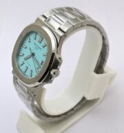 Patek Philippe Nautilus Tiffany & Co Swiss ETA Caliber 26-330 Valjoux Movement Automatic Watch - Image 4