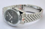 Rolex Date-Just Roman Mark Grey Steel Swiss Automatic Watch - Image 6