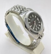 Rolex Date-Just Stick Mark Grey Steel Swiss Automatic Watch - Image 5